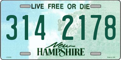 NH license plate 3142178