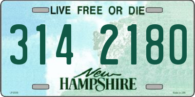 NH license plate 3142180