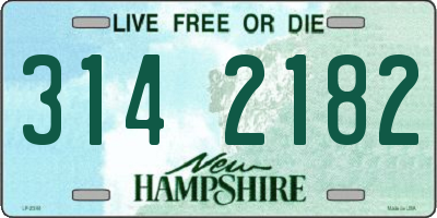 NH license plate 3142182