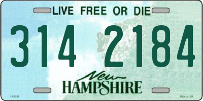 NH license plate 3142184