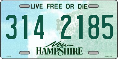 NH license plate 3142185