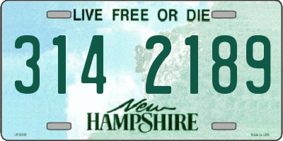 NH license plate 3142189
