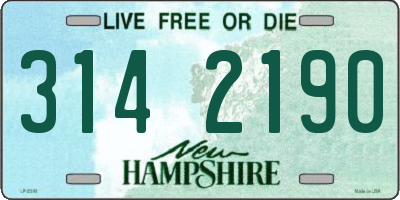 NH license plate 3142190