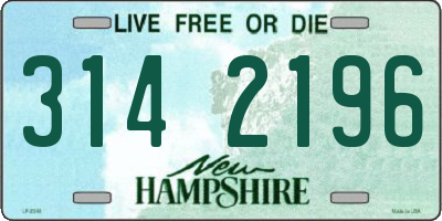 NH license plate 3142196