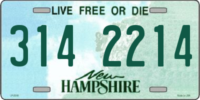 NH license plate 3142214
