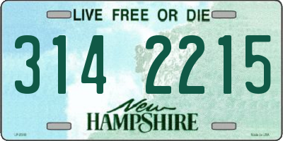 NH license plate 3142215