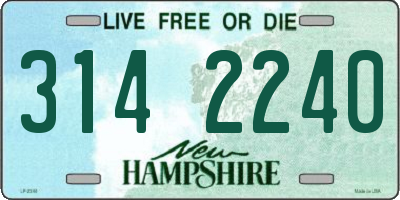 NH license plate 3142240