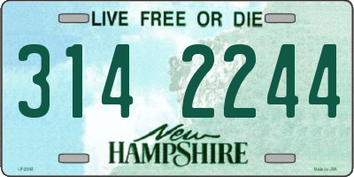 NH license plate 3142244