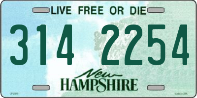 NH license plate 3142254