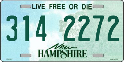 NH license plate 3142272