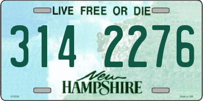 NH license plate 3142276