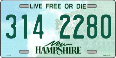 NH license plate 3142280