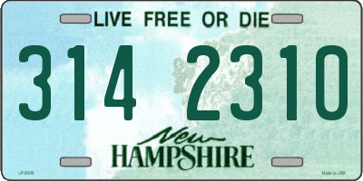 NH license plate 3142310