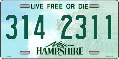NH license plate 3142311