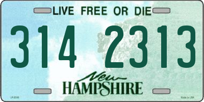 NH license plate 3142313