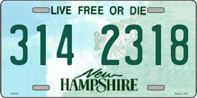 NH license plate 3142318