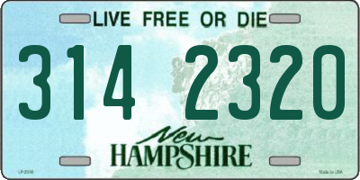 NH license plate 3142320