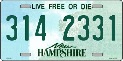 NH license plate 3142331