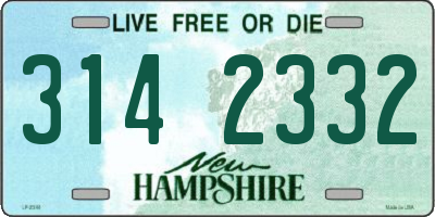 NH license plate 3142332