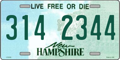 NH license plate 3142344
