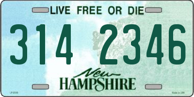 NH license plate 3142346