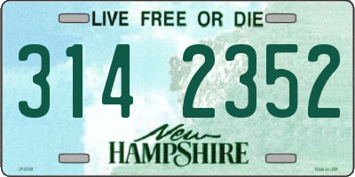 NH license plate 3142352