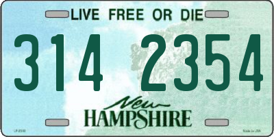 NH license plate 3142354