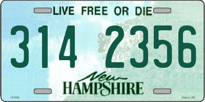 NH license plate 3142356