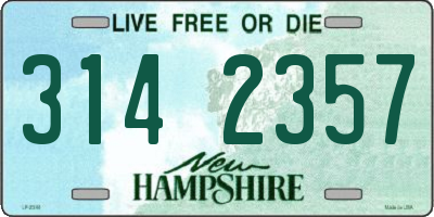 NH license plate 3142357