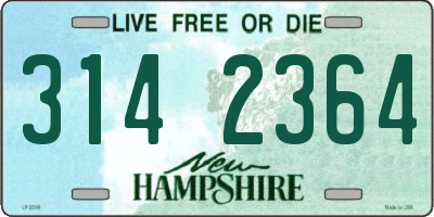 NH license plate 3142364