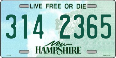NH license plate 3142365