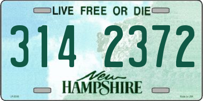 NH license plate 3142372
