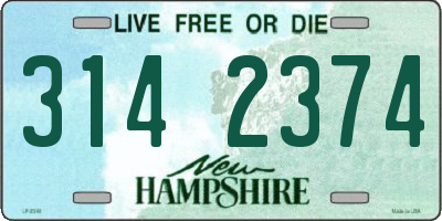 NH license plate 3142374