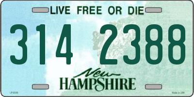 NH license plate 3142388