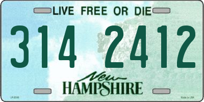 NH license plate 3142412