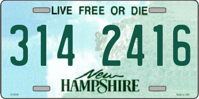 NH license plate 3142416