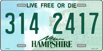 NH license plate 3142417