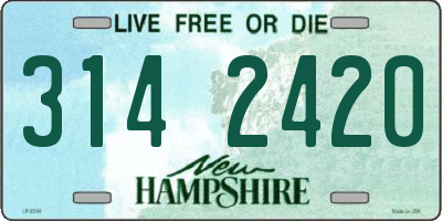 NH license plate 3142420