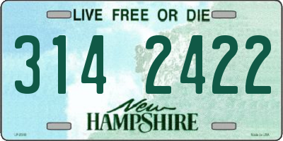 NH license plate 3142422