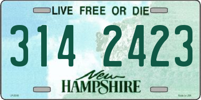 NH license plate 3142423