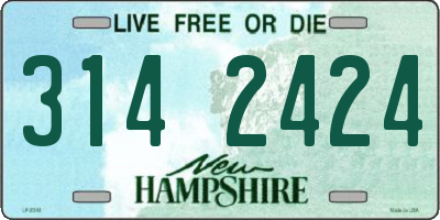 NH license plate 3142424