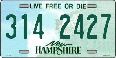 NH license plate 3142427