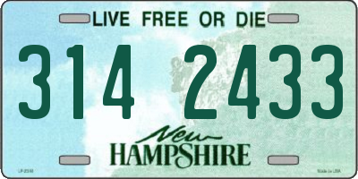NH license plate 3142433