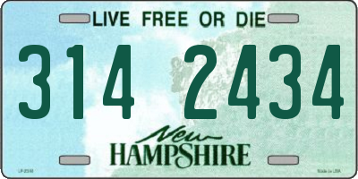 NH license plate 3142434