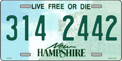 NH license plate 3142442