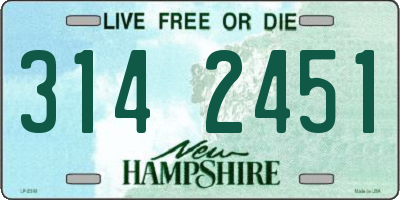 NH license plate 3142451