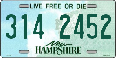 NH license plate 3142452