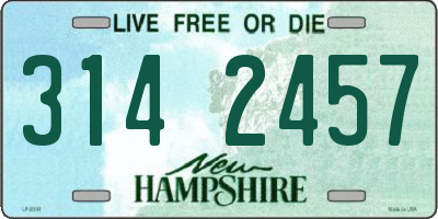NH license plate 3142457