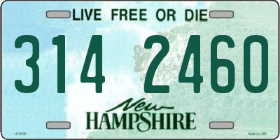 NH license plate 3142460
