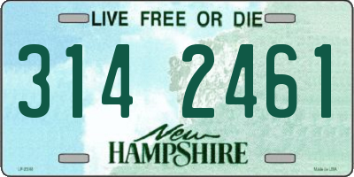 NH license plate 3142461